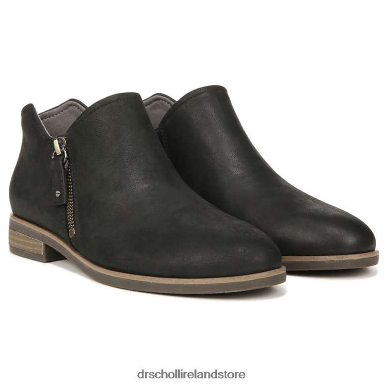 Dr. Scholl's Unisex Avenue Zip Ankle Bootie Black Leather 4VH42H98