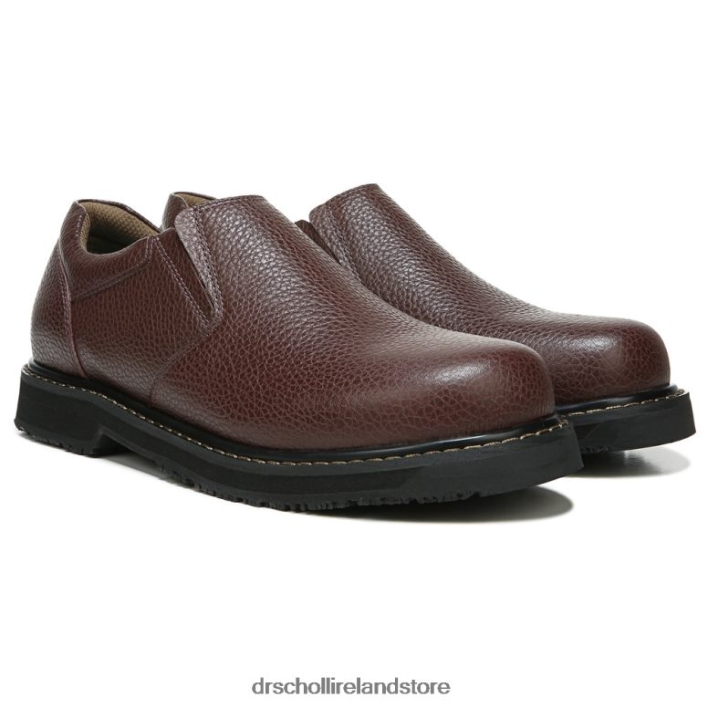 Dr. Scholl's Unisex Winder II Slip Resistant Slip On Brown Leather 4VH42H289