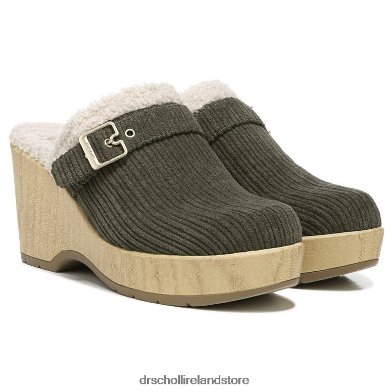 Dr. Scholl's Unisex Pixie Clog Olive Corduroy 4VH42H248