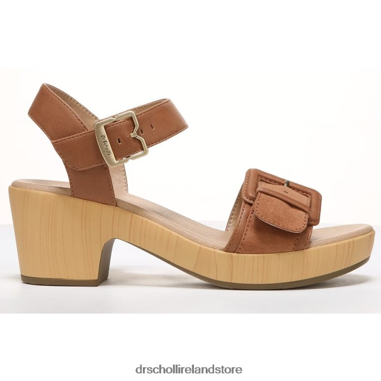 Dr. Scholl's Unisex Felicity Too Block Heel Sandal Honey Brown Synthetic 4VH42H162