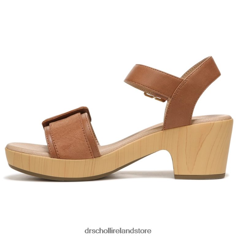 Dr. Scholl's Unisex Felicity Too Block Heel Sandal Honey Brown Synthetic 4VH42H162