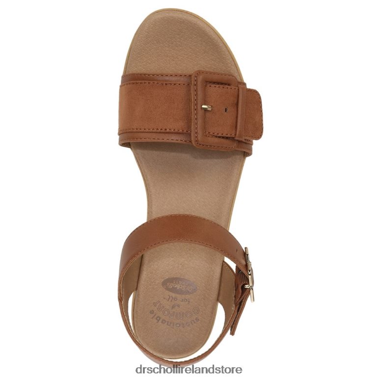 Dr. Scholl's Unisex Felicity Too Block Heel Sandal Honey Brown Synthetic 4VH42H162