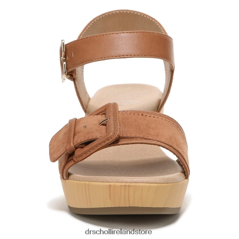 Dr. Scholl's Unisex Felicity Too Block Heel Sandal Honey Brown Synthetic 4VH42H162