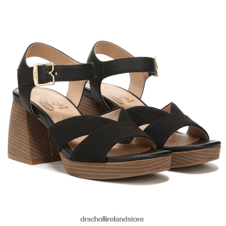 Dr. Scholl's Unisex Mariah Block Heel Sandal Black Synthetic/Fabric 4VH42H214