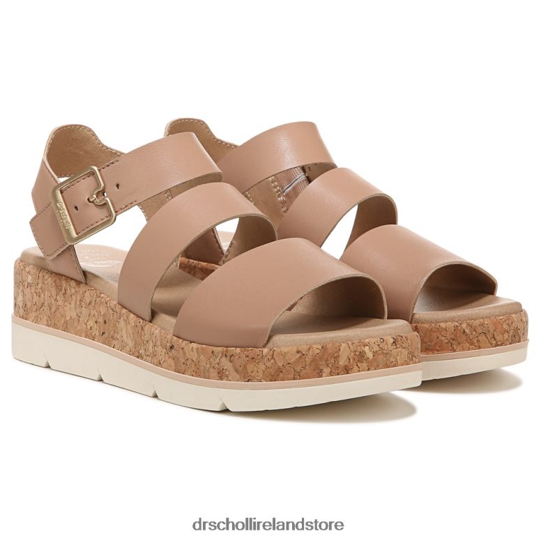 Dr. Scholl's Unisex Once Twice Platform Wedge Sandal Tawny Brown Synthetic 4VH42H195