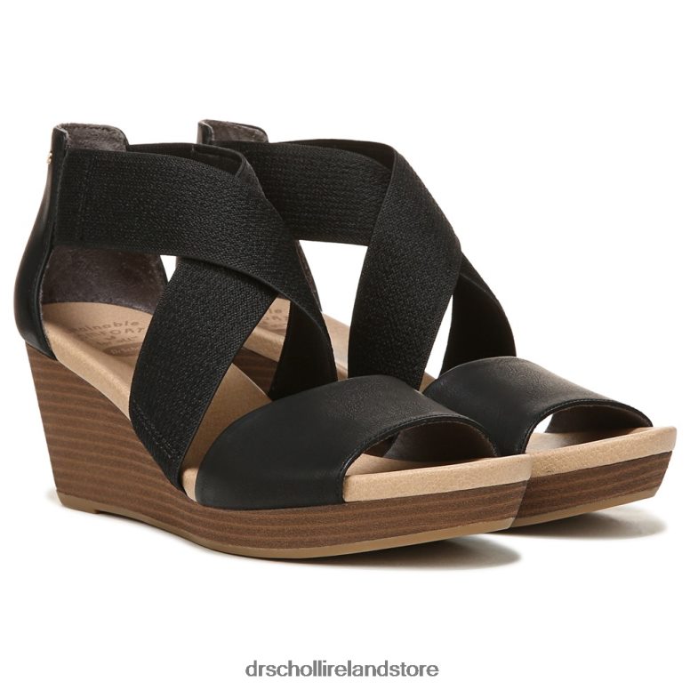 Dr. Scholl's Unisex Barton Band Wedge Sandal Black 4VH42H228
