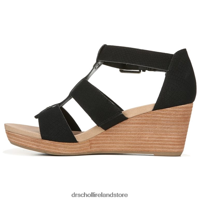 Dr. Scholl's Unisex Barton Wedge Sandal Black Snake Print 4VH42H165