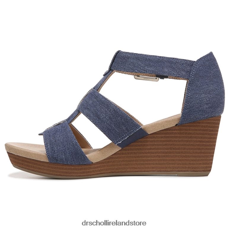 Dr. Scholl's Unisex Barton Wedge Sandal Denim Blue Fabric 4VH42H167