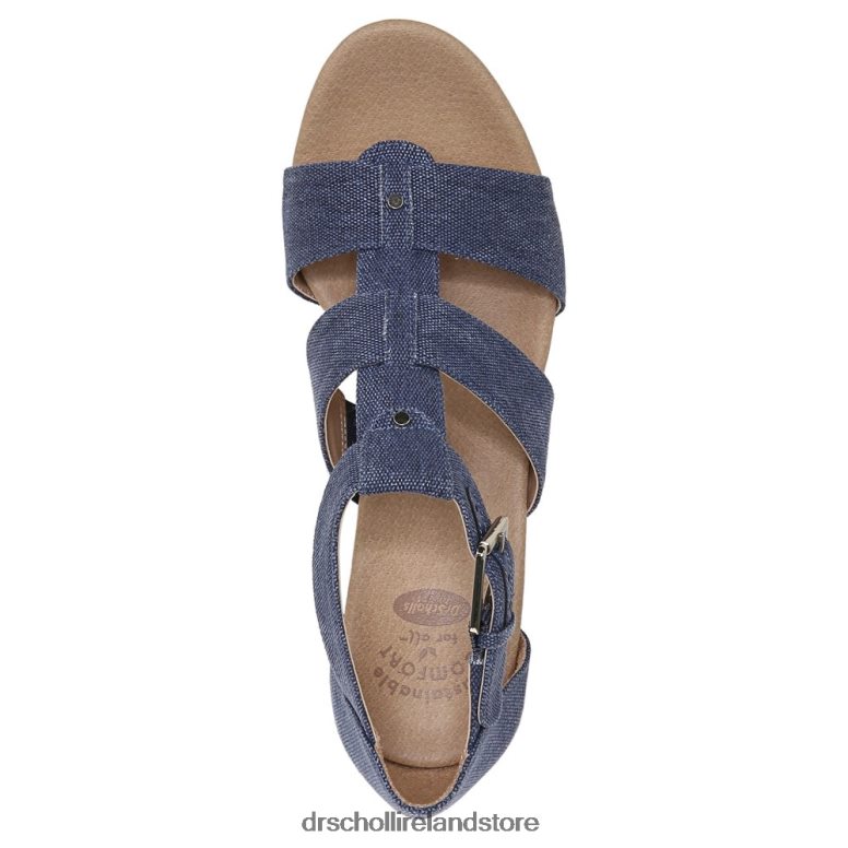 Dr. Scholl's Unisex Barton Wedge Sandal Denim Blue Fabric 4VH42H167