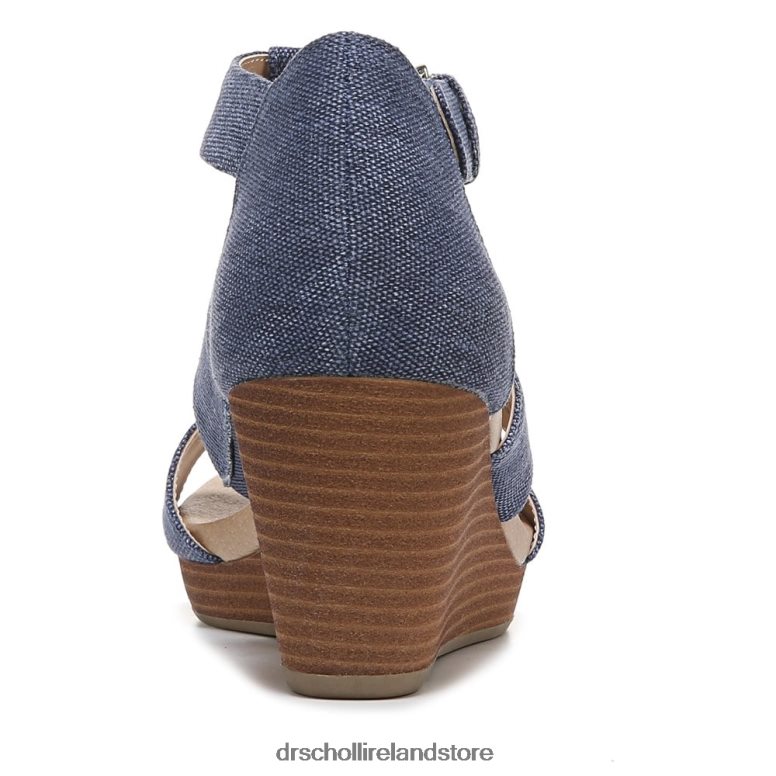 Dr. Scholl's Unisex Barton Wedge Sandal Denim Blue Fabric 4VH42H167