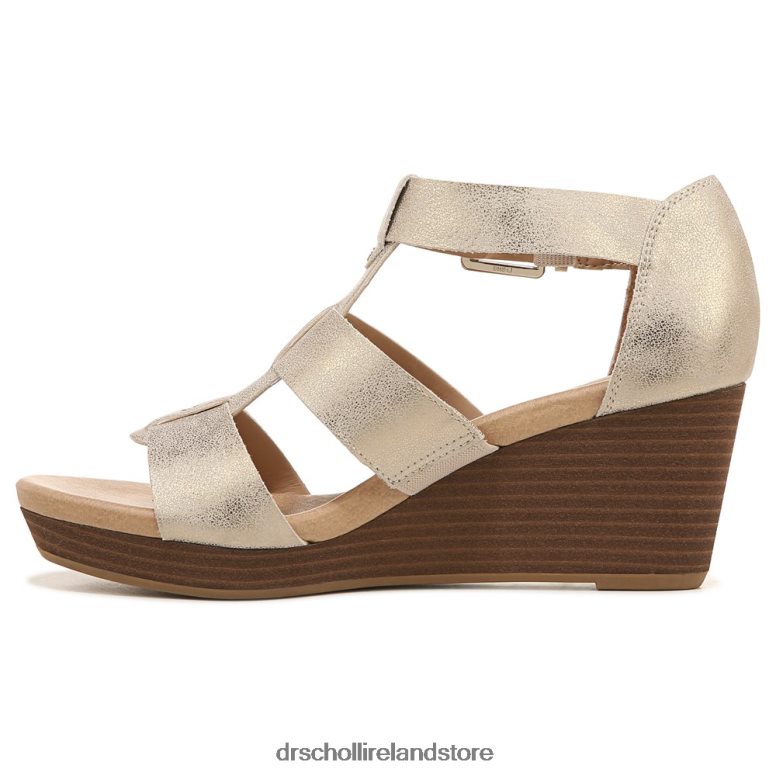 Dr. Scholl's Unisex Barton Wedge Sandal Gold Synthetic 4VH42H166