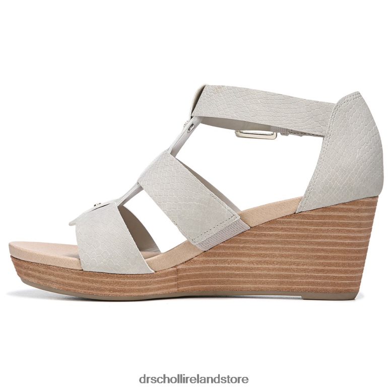 Dr. Scholl's Unisex Barton Wedge Sandal Grey Snake Print 4VH42H163