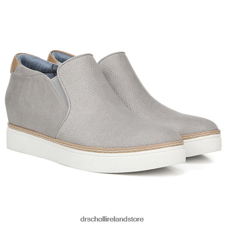 Dr. Scholl's Unisex If Only Wedge Sneaker Soft Grey Microfiber Perf 4VH42H59