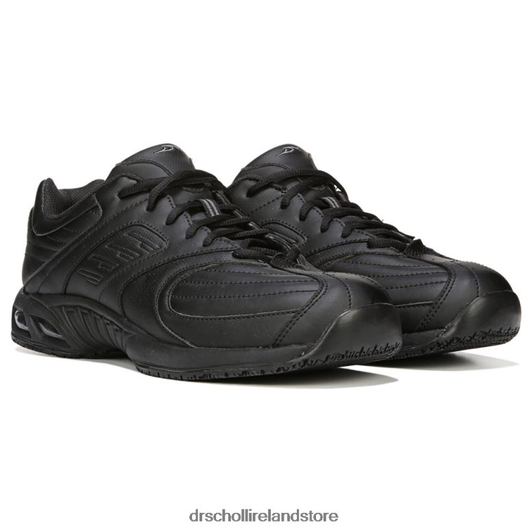 Dr. Scholl's Unisex Cambridge II Slip Resistant Sneaker Black Leather 4VH42H287