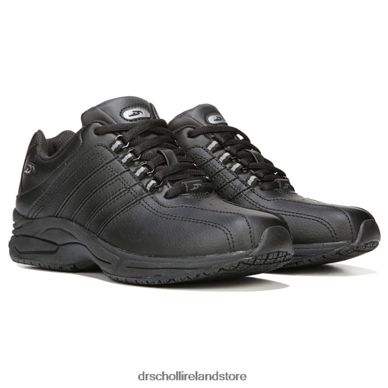 Dr. Scholl's Unisex Kimberly II Slip Resistant Sneaker Black Leather 4VH42H249