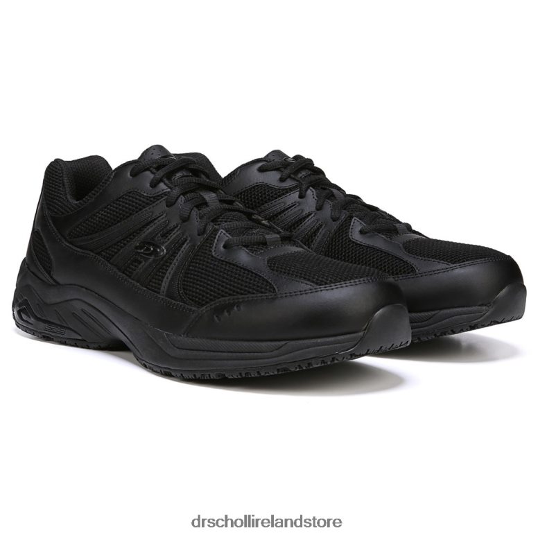 Dr. Scholl's Unisex Monster Slip Resistant Sneaker Black Leather 4VH42H288