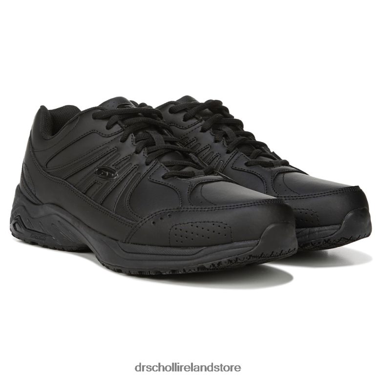 Dr. Scholl's Unisex Titan 2 Slip Resistant Sneaker Black Leather 4VH42H291