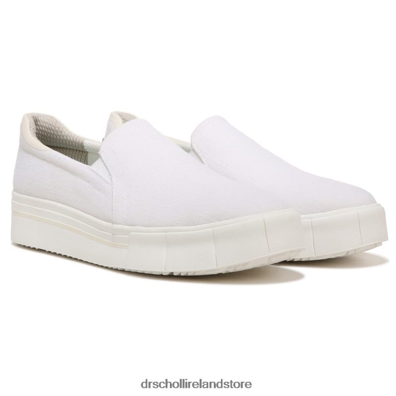 Dr. Scholl's Unisex Happiness Lo Slip On Sneaker White Fabric 4VH42H84